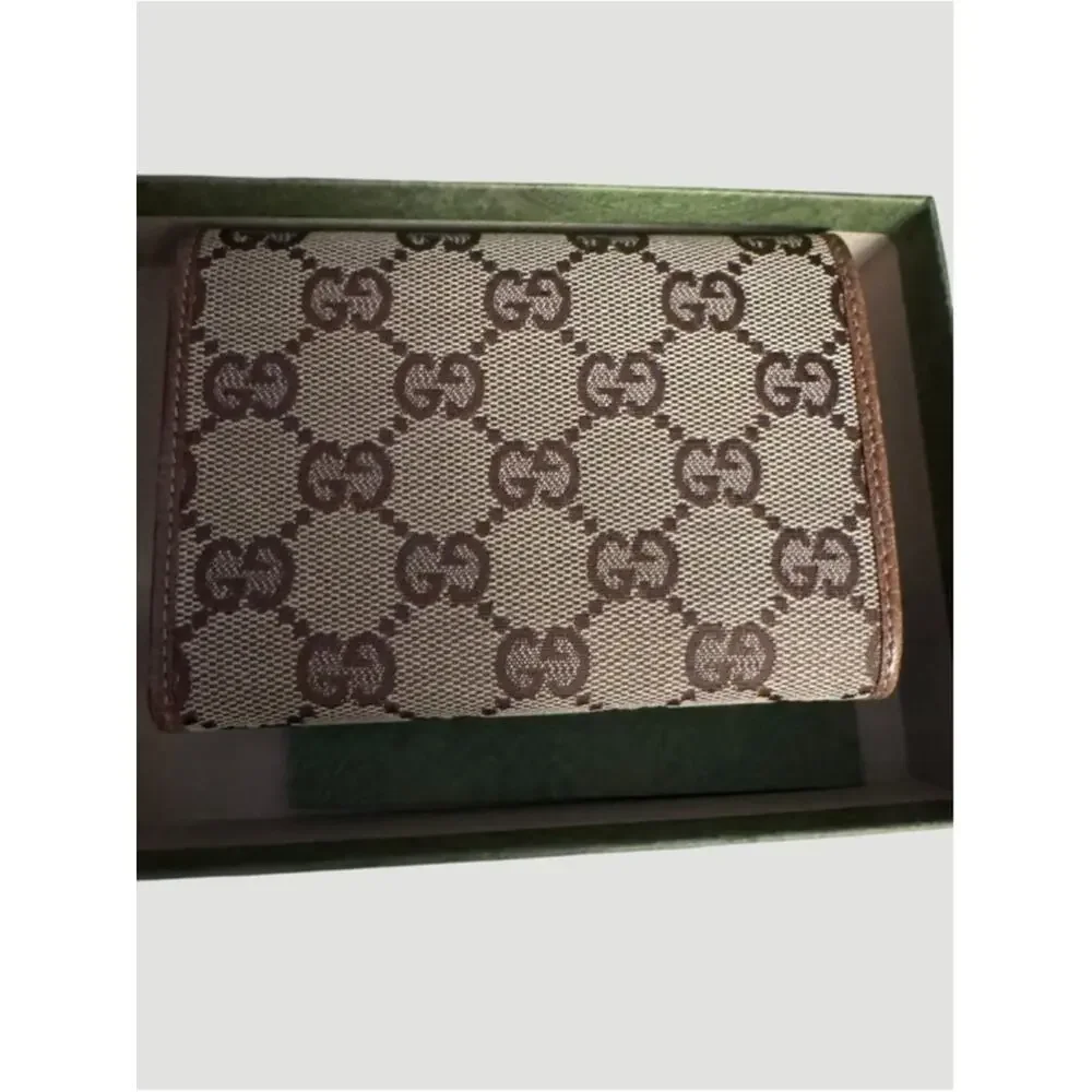 Gucci GG Canvas Metal Bar Wallet in box giftable condition - Picture 2 of 14